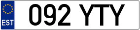Trailer License Plate